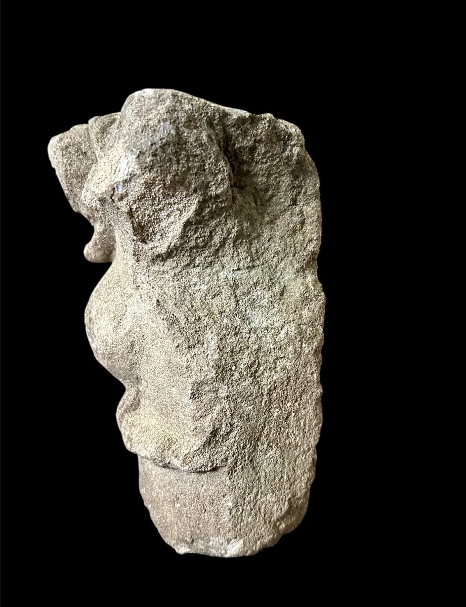 12th Century Stone Capital Depicting A Cockatrice-photo-1