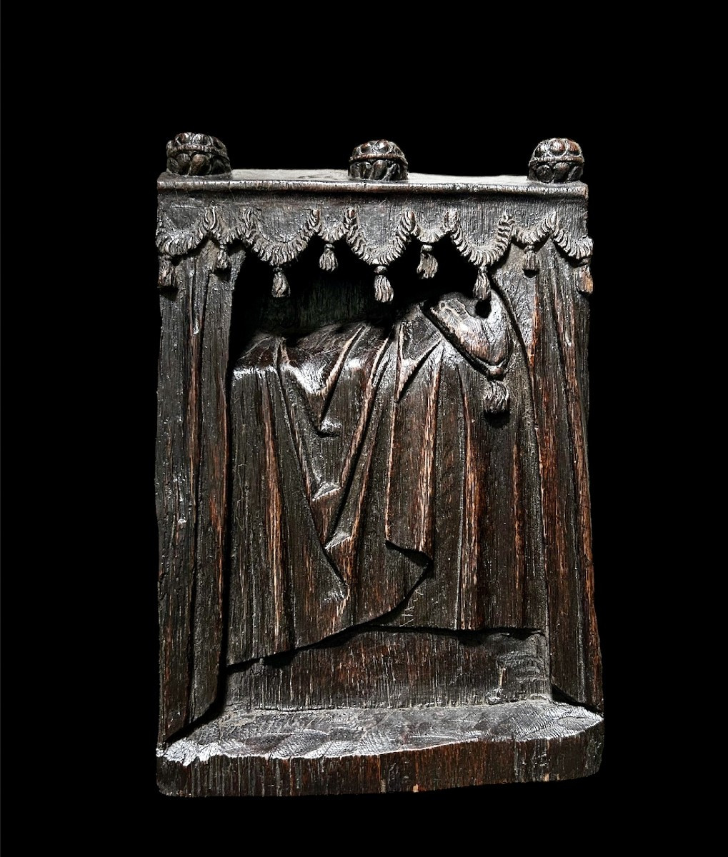 Fragment de Retable d'Anvers Représentant le Lit de la Vierge Marie, XVIe Siècle