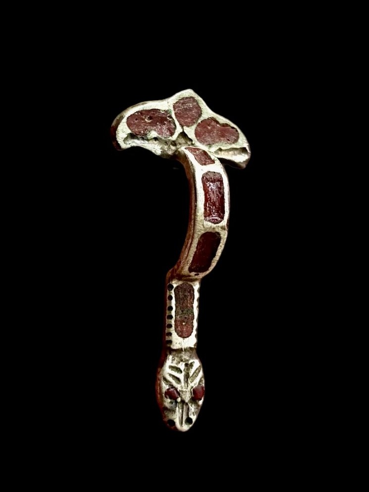 An Early Silver Merovingian Fibula-brooch, Circa 6th Century Ad