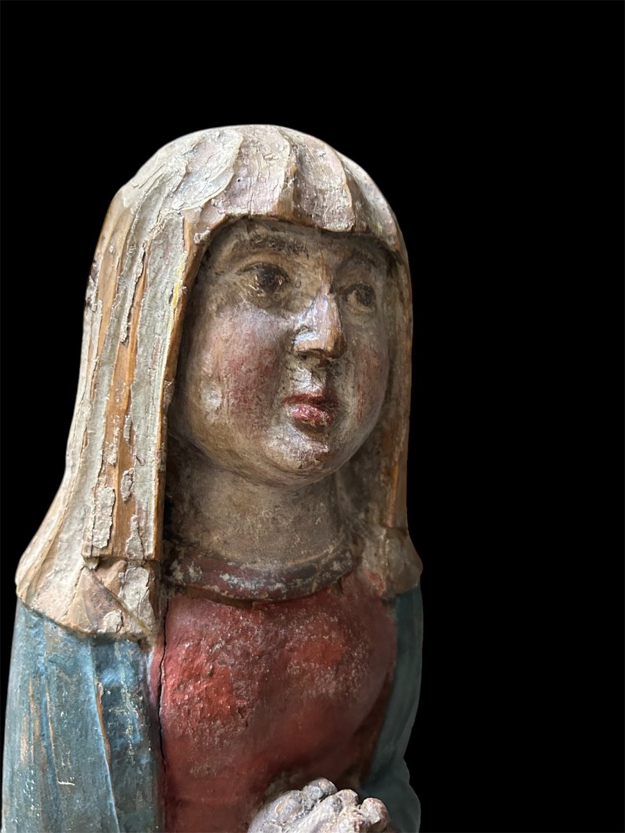 Large Polychrome Statue Of The Virgin Mary, Northern Swabia, 15th–16th Century-photo-3
