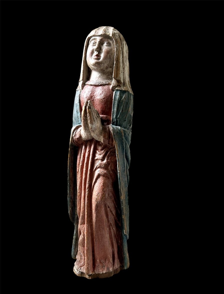 Large Polychrome Statue Of The Virgin Mary, Northern Swabia, 15th–16th Century-photo-4