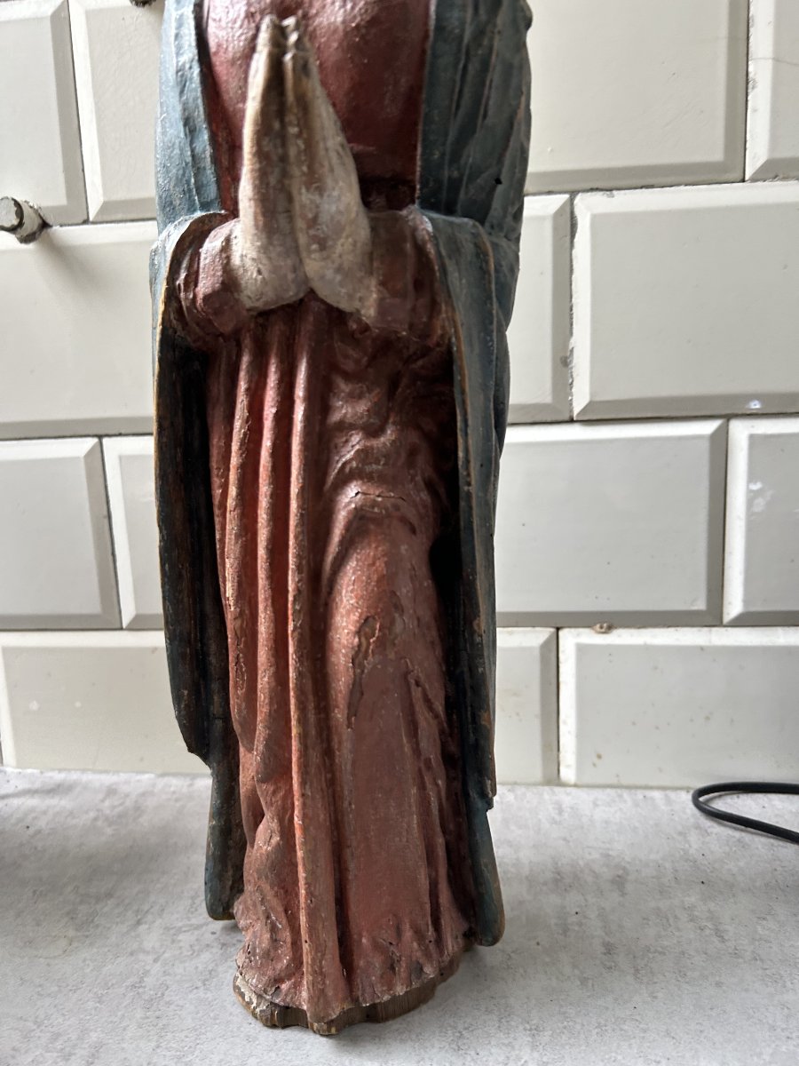 Large Polychrome Statue Of The Virgin Mary, Northern Swabia, 15th–16th Century-photo-5