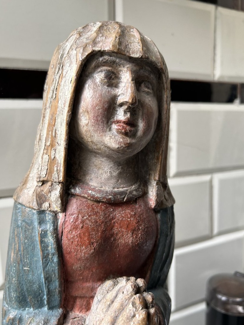 Large Polychrome Statue Of The Virgin Mary, Northern Swabia, 15th–16th Century-photo-7