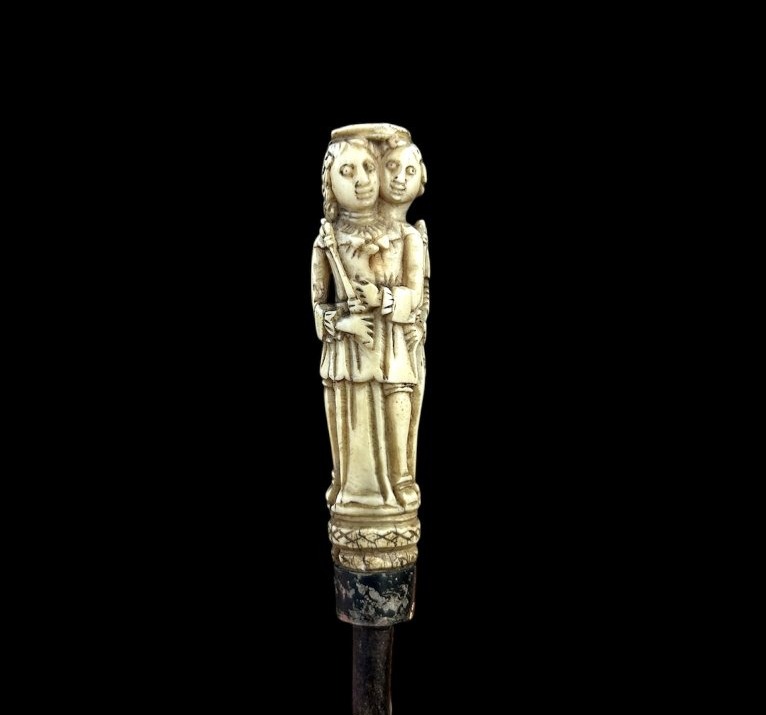 Carved Knife Handle Depicting The Virtue Of “love,” 17th Century-photo-3