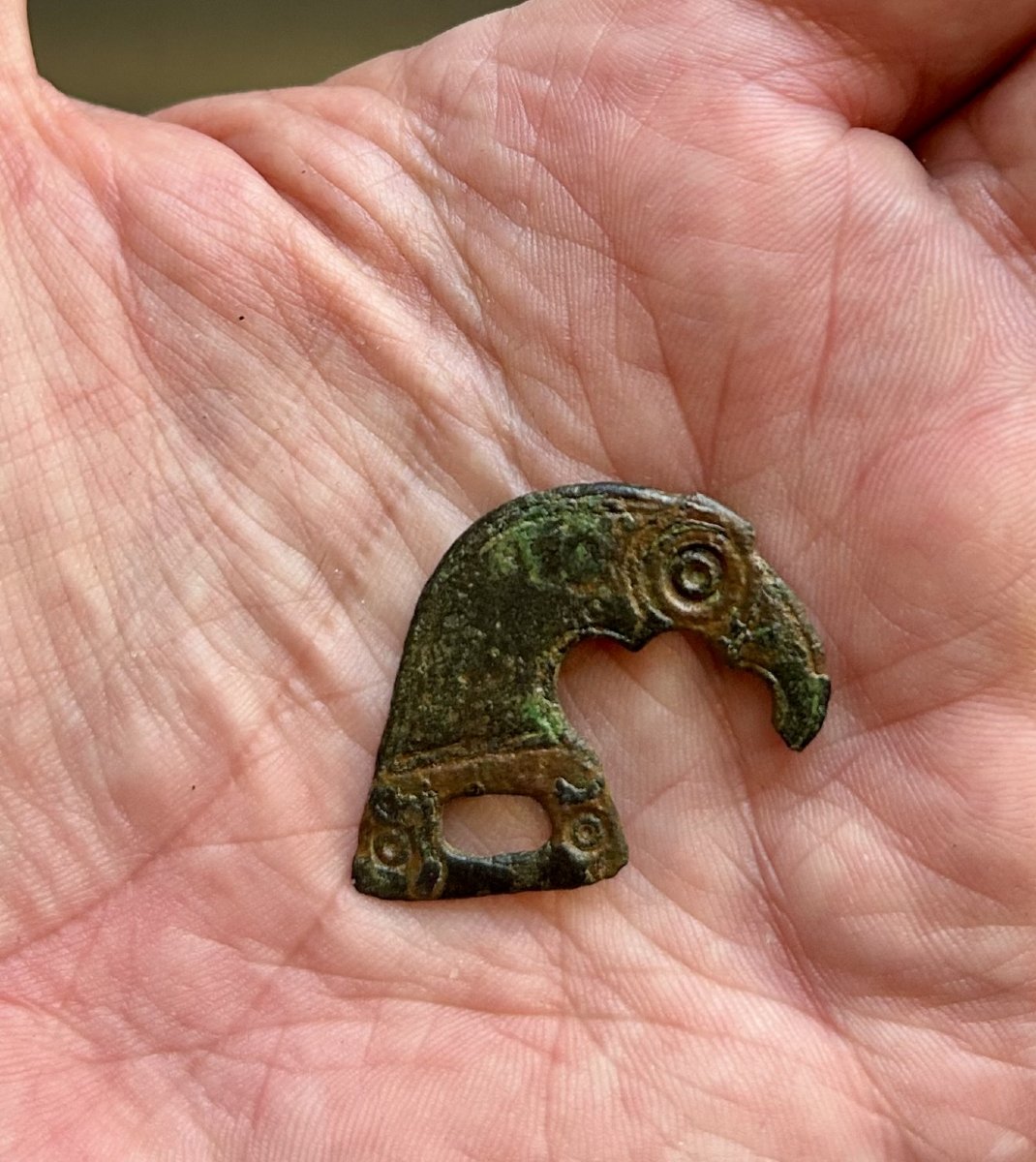 Early Medieval Belt Fitting In The Shape Of An Eagle Or Raven, Circa The 7th Century-photo-2