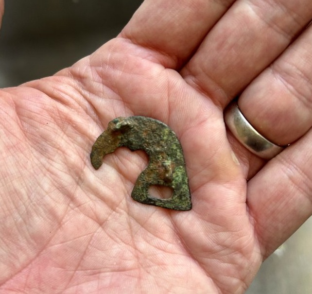 Early Medieval Belt Fitting In The Shape Of An Eagle Or Raven, Circa The 7th Century-photo-3