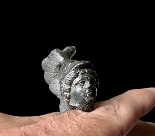 Tête de Mars en Bronze d'époque Romaine, Vers le IIe-IIIe Siècle apr. J.-C.-photo-2