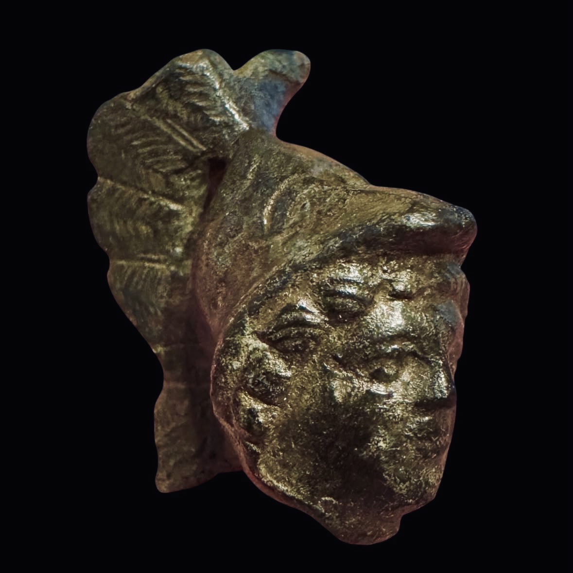 Tête de Mars en Bronze d'époque Romaine, Vers le IIe-IIIe Siècle apr. J.-C.-photo-3