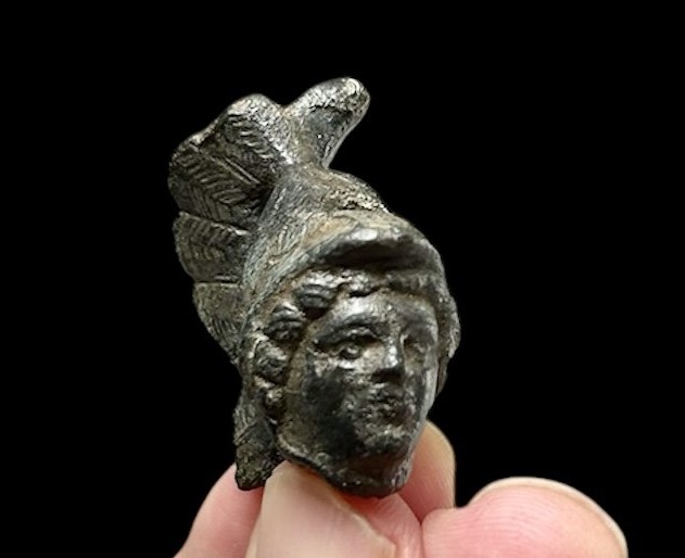 Tête de Mars en Bronze d'époque Romaine, Vers le IIe-IIIe Siècle apr. J.-C.