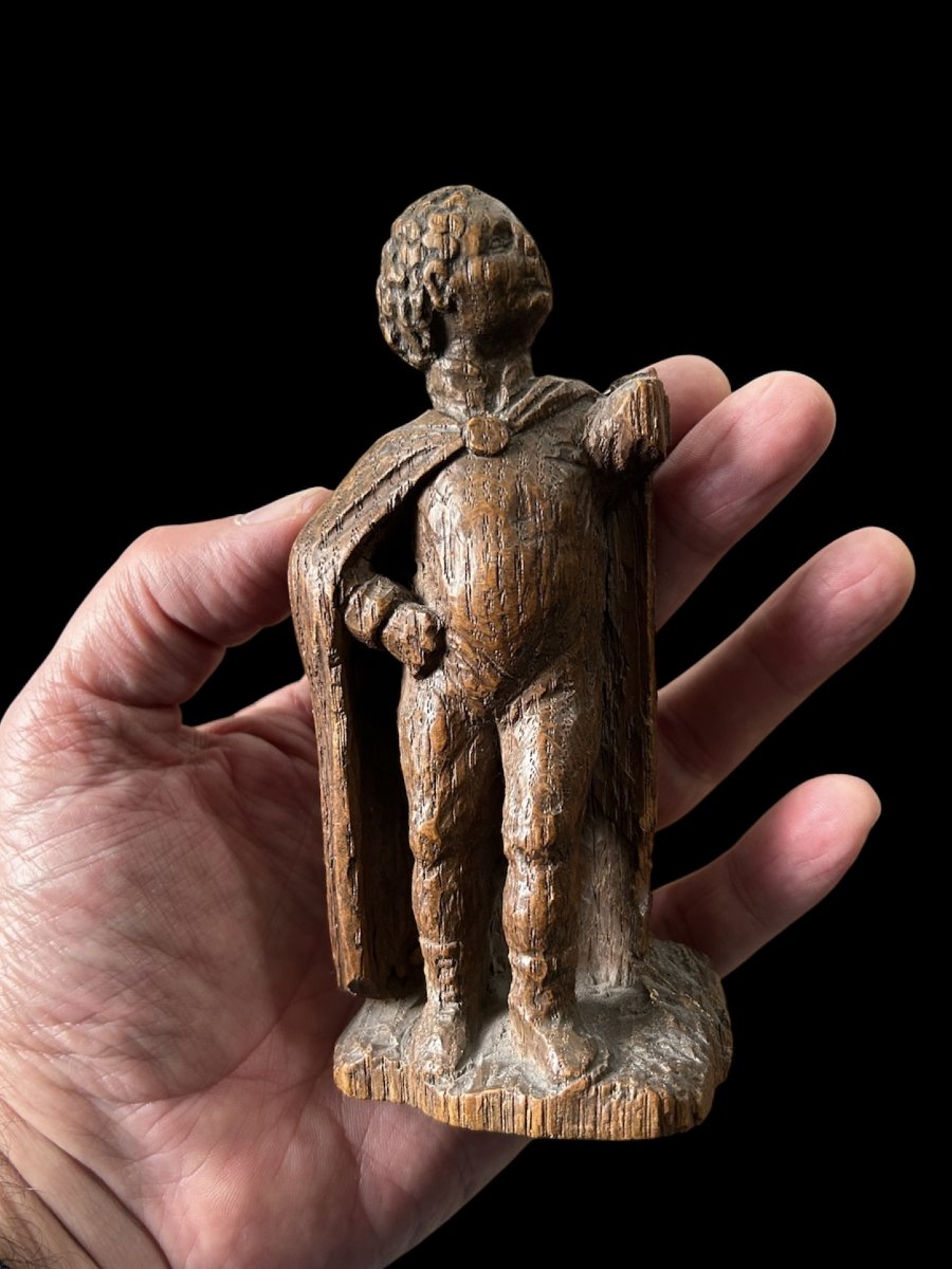 Une Figure De Retable d'Un Homme En Manteau, XVIe Siècle-photo-2