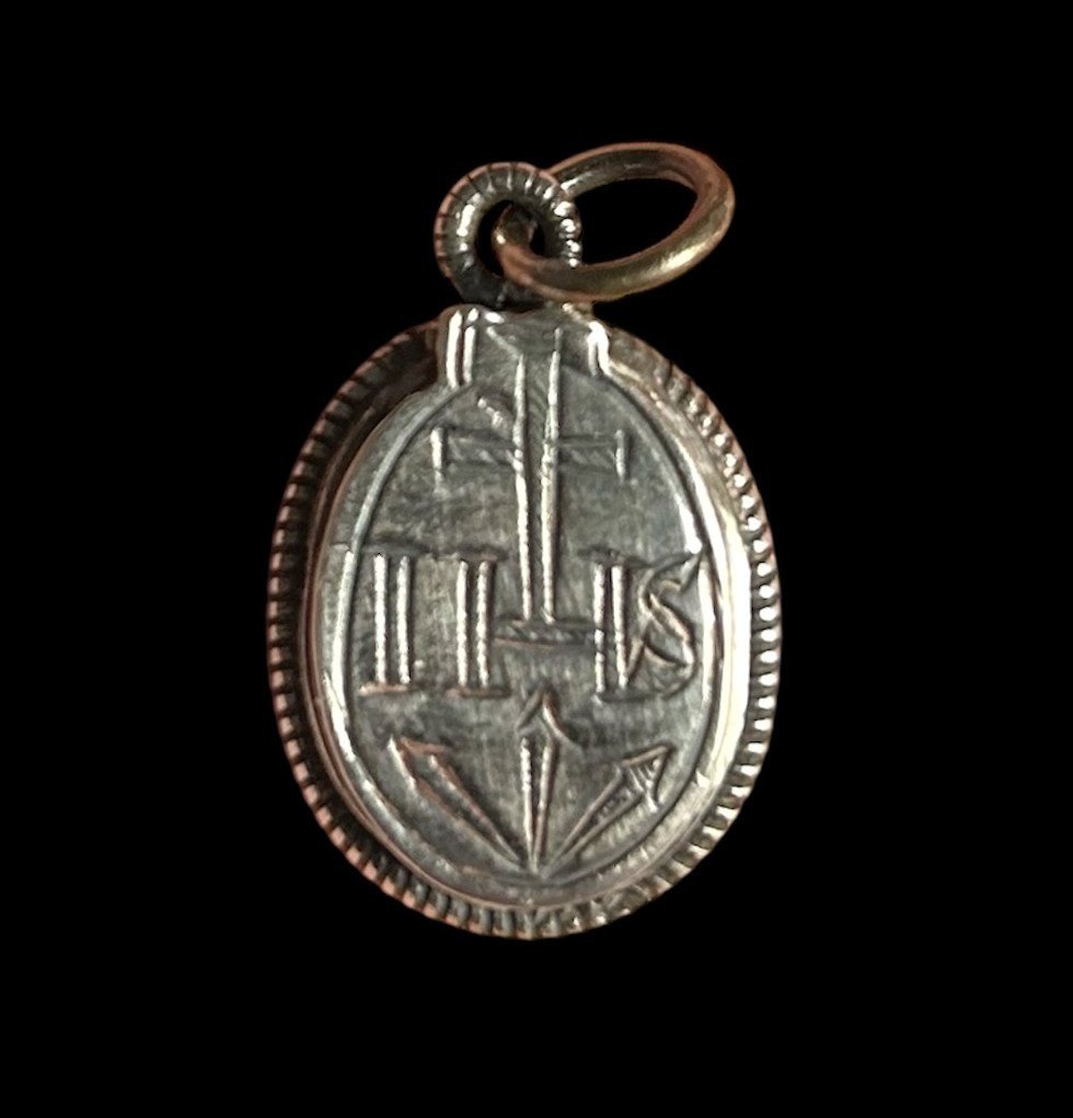 Pendentif Reliquaire en Argent avec l'Agneau de Dieu ''Agnus Dei'', XVIIe Siècle-photo-2