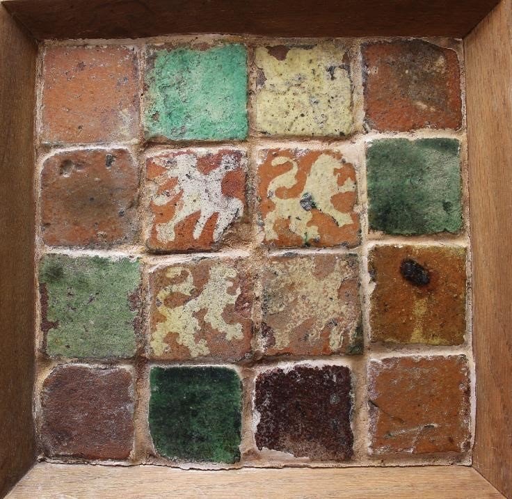 A Medieval Encaustic Tile With An Eagle, 13th/14th Century-photo-3