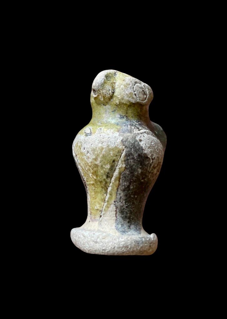 A Medieval Whistle In Green Glaze In The Form Of An Owl-photo-2