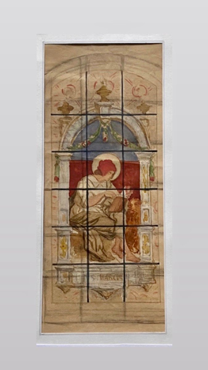 Conception De Fenêtre d'église, Religieux, Vitrail-saint Marc-photo-4