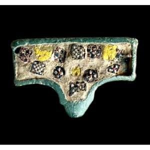 Roman Mount In Millefiori Enameled Bronze 2nd Century Ad