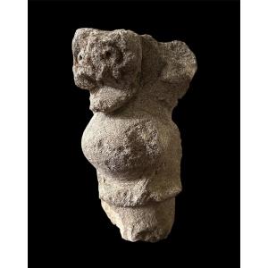 12th Century Stone Capital Depicting A Cockatrice