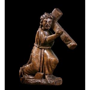 Christ Carrying The Cross,  Fragment Of An Altarpiece, 16th Century