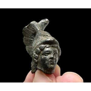 Tête de Mars en Bronze d'époque Romaine, Vers le IIe-IIIe Siècle apr. J.-C.