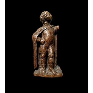 Une Figure De Retable d'Un Homme En Manteau, XVIe Siècle