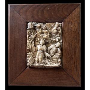 Alabaster From Malines By Tobias Van Tissenaken, Depicting Saint Francis Of Assisi, C. 1600