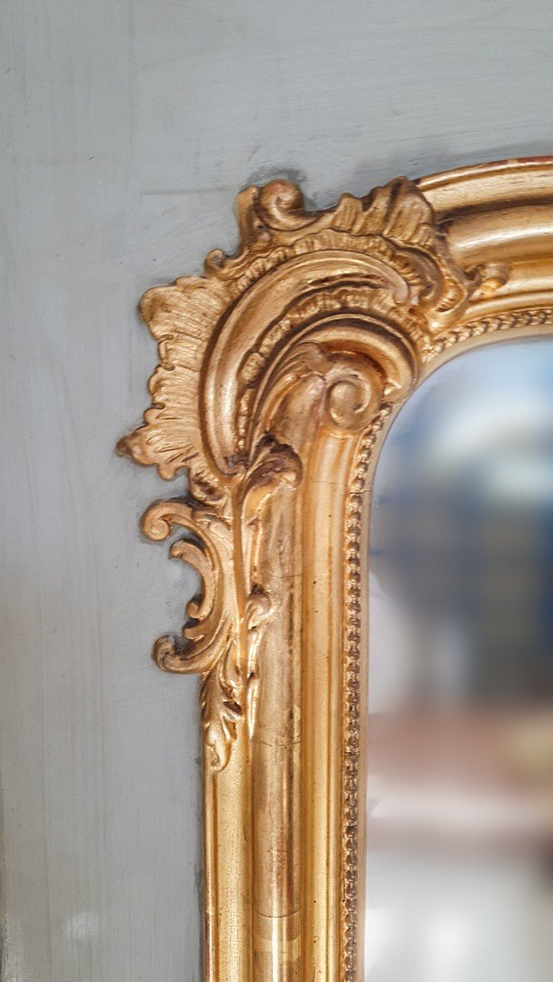 Important Louis XV Style Trumeau In Lacquered And Gilded Wood 19th-photo-3