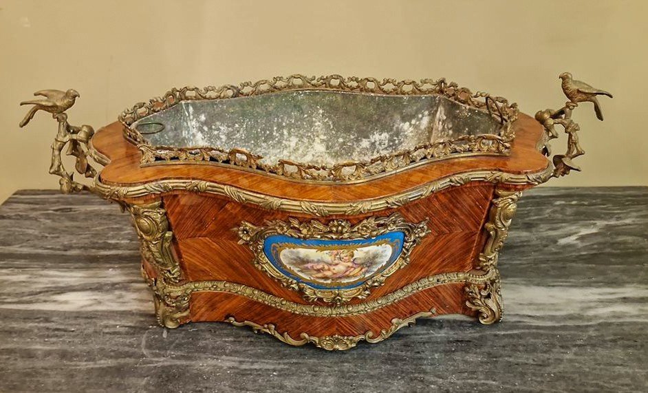  Important Planter Napoleon III Period, Sévres Porcelain, 19th Century