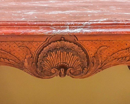 Table á Gibier  Provençale  époque Regence XVIII  éme En Noyer Moluré Et Sculpter , France-photo-5