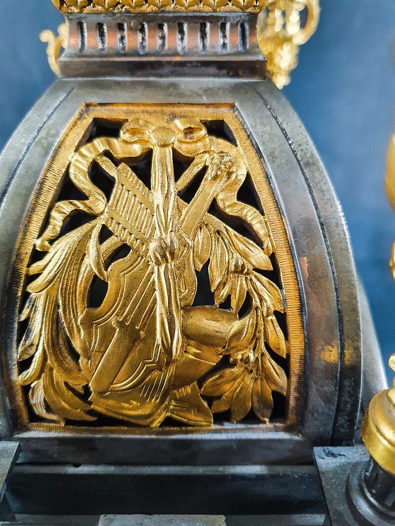 Important Lerollé Fréres Clock With Saint Michael Archangel, Putti Napoleon III Period 19th-photo-6