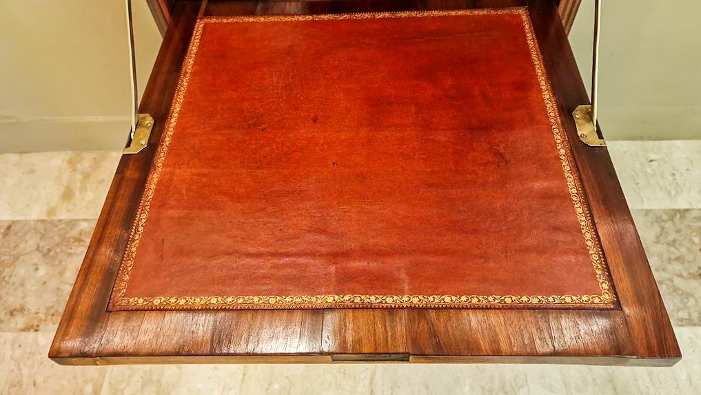  Beau Petit Secrétaire d'époque Louis XV , Estampillé P.j " Jean Pierre Latz ?? "-photo-1