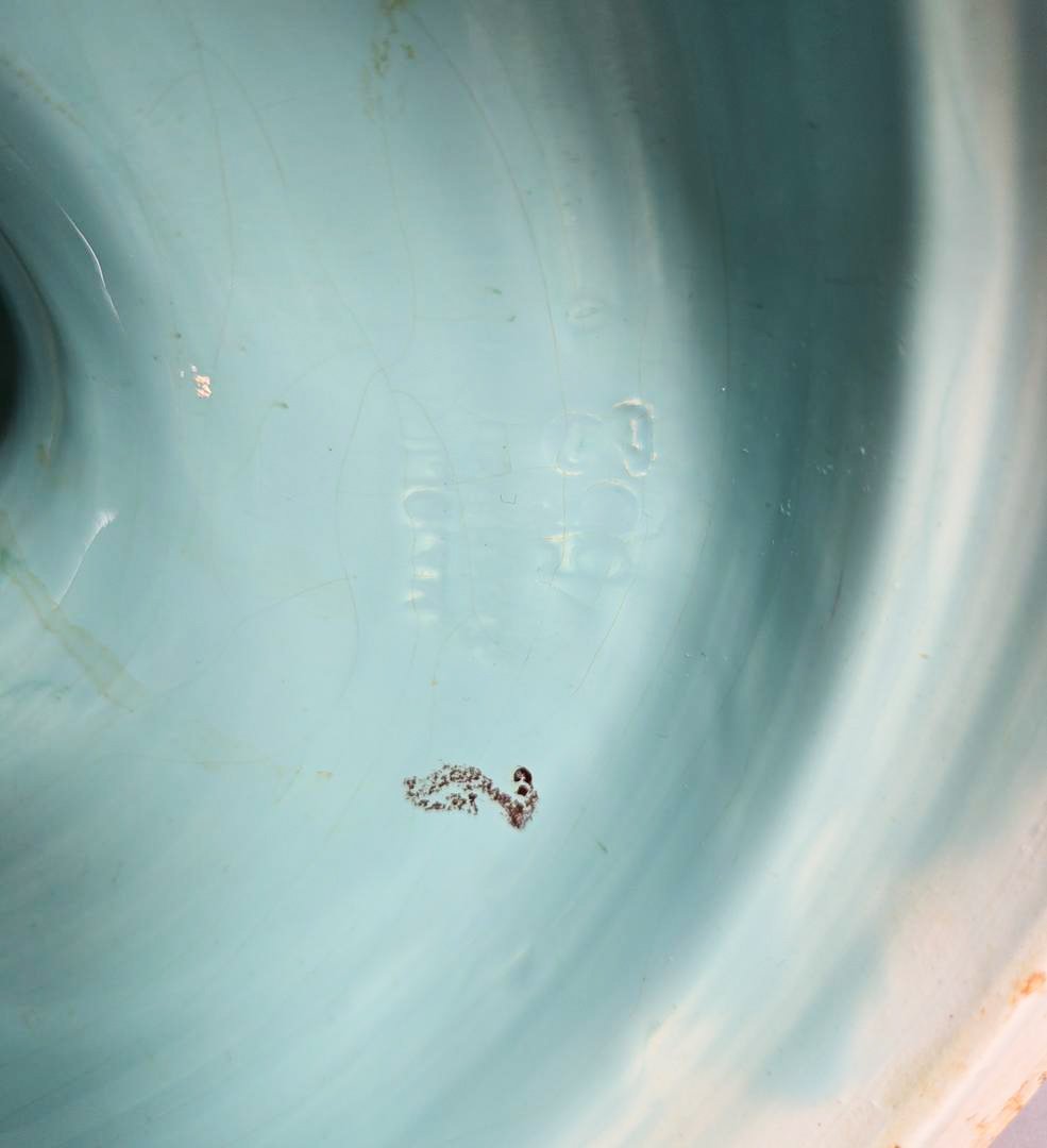 Grand Vase à Pied de Douche en Faïence de Sarreguemines – Majolica, fin du XIXᵉ siècle-photo-2