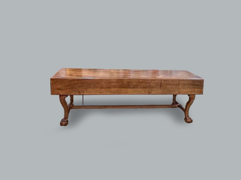 Portuguese Table From The Late 19th Century, Style Of D. João V (1689-1735)light Chestnut Wood.-photo-2