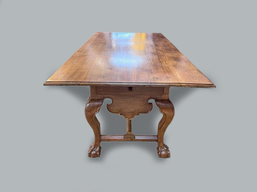 Portuguese Table From The Late 19th Century, Style Of D. João V (1689-1735)light Chestnut Wood.-photo-3