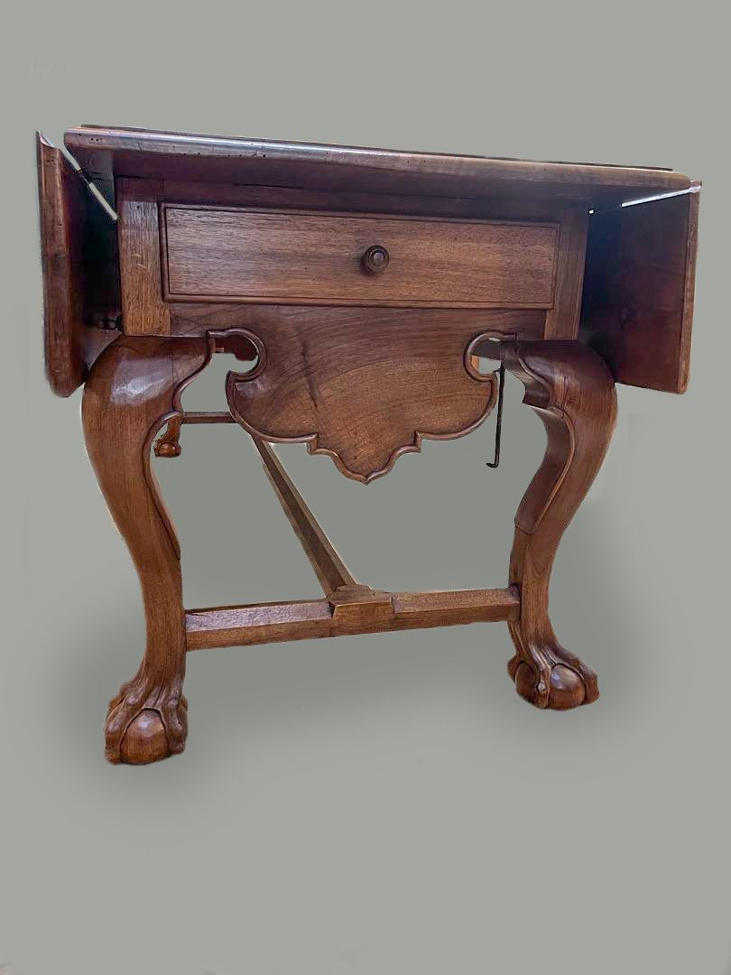 Portuguese Table From The Late 19th Century, Style Of D. João V (1689-1735)light Chestnut Wood.-photo-2