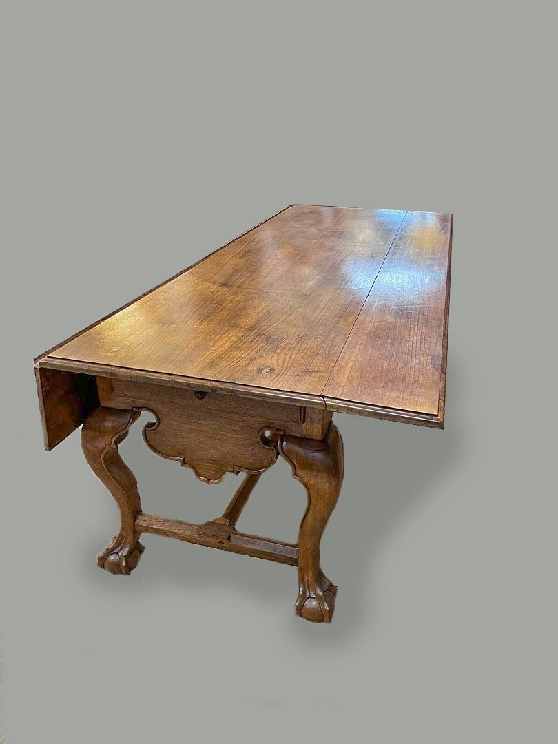 Portuguese Table From The Late 19th Century, Style Of D. João V (1689-1735)light Chestnut Wood.-photo-3