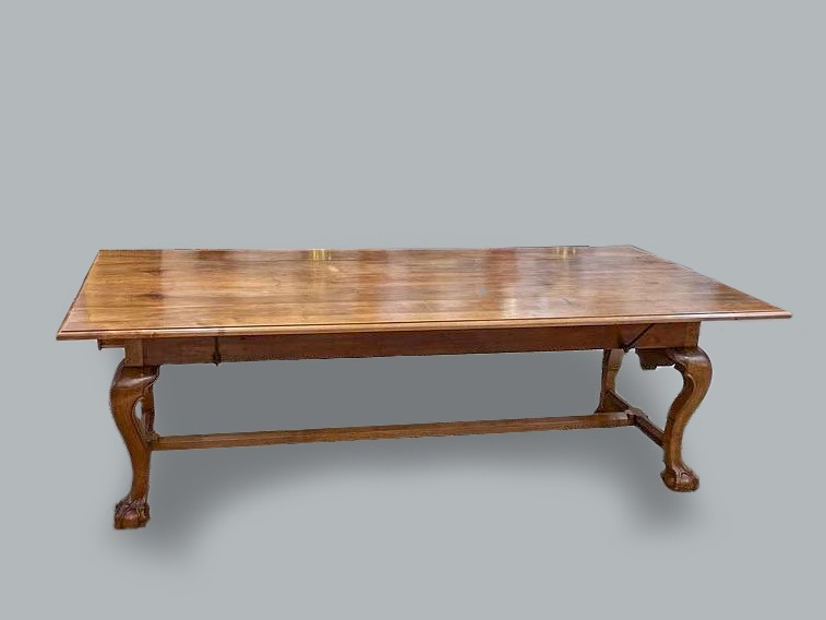 Portuguese Table From The Late 19th Century, Style Of D. João V (1689-1735)light Chestnut Wood.