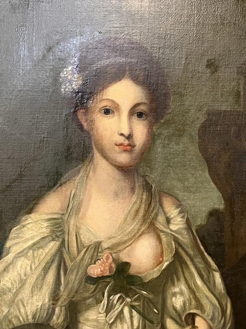 École française d’après Jean-Baptiste Greuze, La Cruche cassée, huile sur toile, France, XIXeme-photo-2