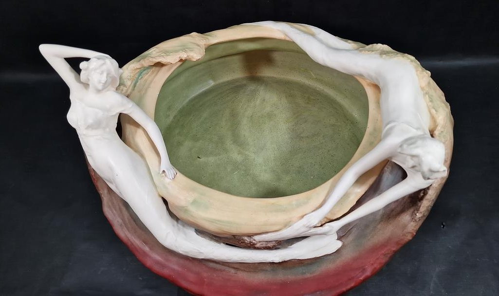 Art Nouveau Plantertheodor Schoop, Manufactured By Bernard Bloch, Bohemia, Circa 1900-photo-4