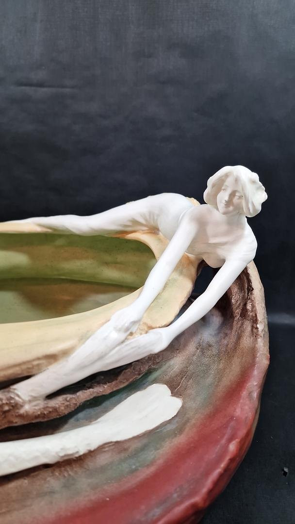 Art Nouveau Plantertheodor Schoop, Manufactured By Bernard Bloch, Bohemia, Circa 1900-photo-3