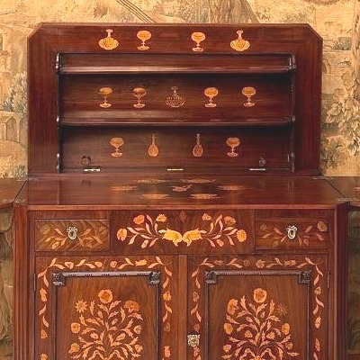Buffet à Système Hollandais en Acajou et Marqueterie – XIXe Siècle-photo-4