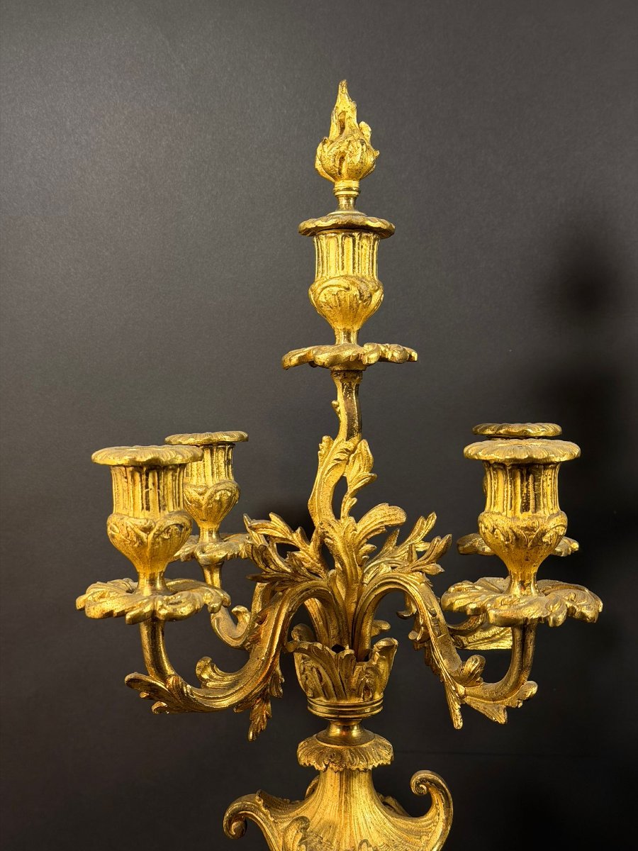 Louis XV Rocaille-style Fitting In Gilded Bronze – Henri Riondet, Paris, 19th Century-photo-2