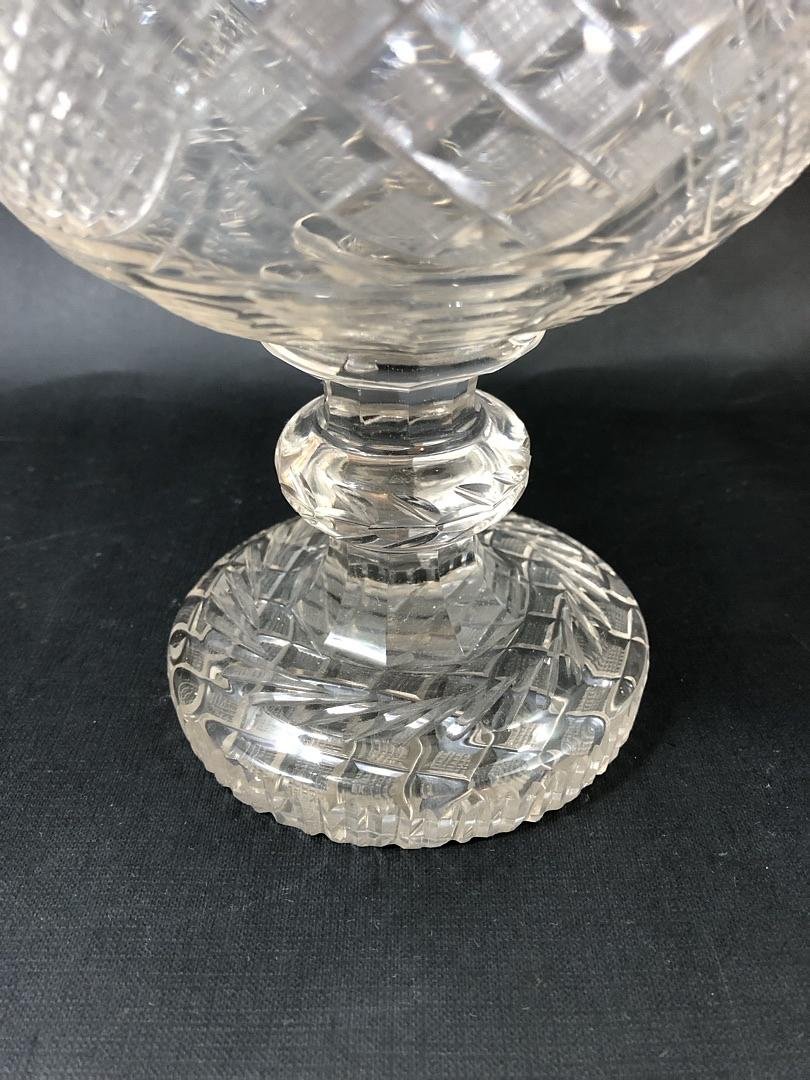Pair Of Covered Cut Crystal Fruit Bowls – England, Victorian Period, 19th Century-photo-1