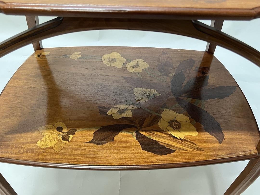 Table de Salon Art Nouveau à Deux Plateaux – Camille Gauthier-Poinsignon à Nancy, v. 1910-photo-1