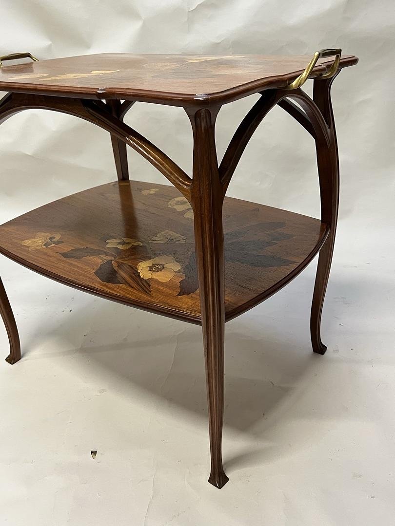 Table de Salon Art Nouveau à Deux Plateaux – Camille Gauthier-Poinsignon à Nancy, v. 1910-photo-2