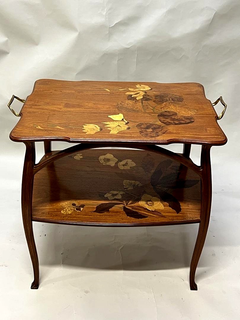 Table de Salon Art Nouveau à Deux Plateaux – Camille Gauthier-Poinsignon à Nancy, v. 1910