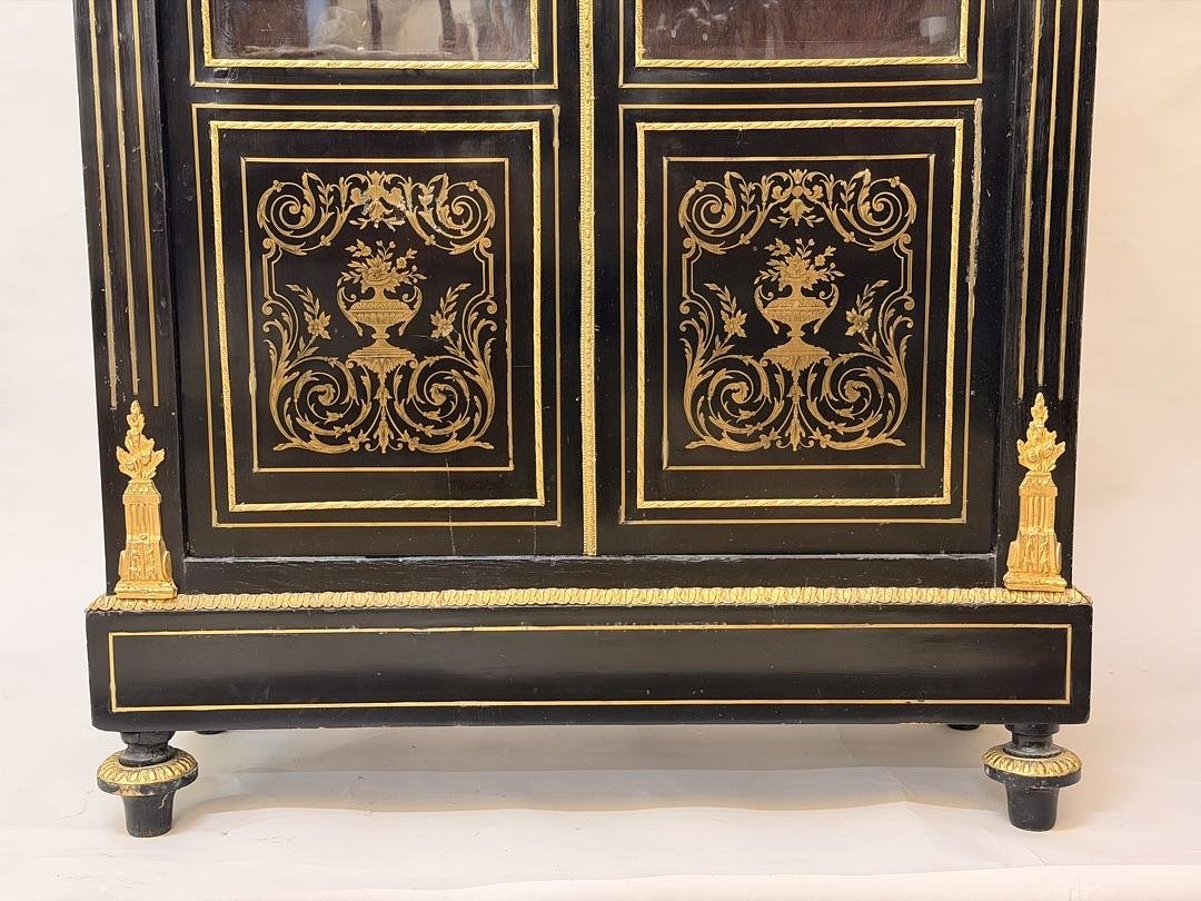 Napoleon III Boulle Marquetry Display Cabinet-bookcase, France, 19th Century-photo-2