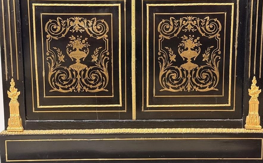Napoleon III Boulle Marquetry Display Cabinet-bookcase, France, 19th Century-photo-6
