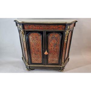 Rare Trapezoidal  Furniture In Boulle Marquetry Napoleon III Period