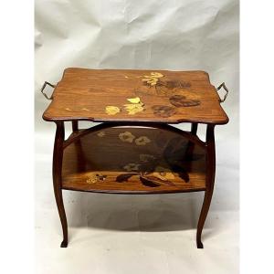 Table de Salon Art Nouveau à Deux Plateaux – Camille Gauthier-Poinsignon à Nancy, v. 1910