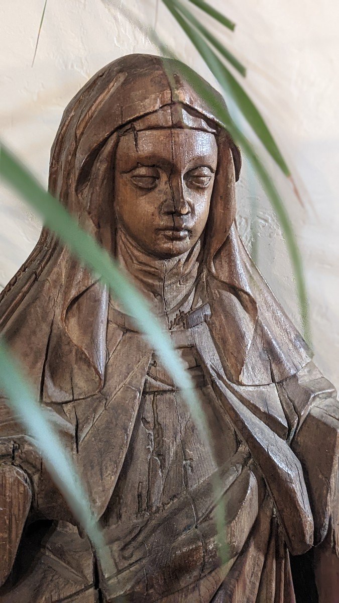 Statue De Sainte En Bois Epoque XVIe Siècle 