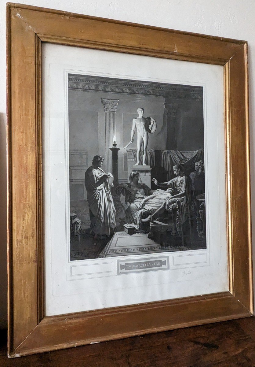 Large Virgil Lithograph Signed By Jean-auguste-dominique Ingres-photo-8